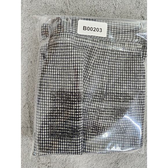 Vintage 80s My Michelle Wool Houndstooth Bow Slit Mini Skirt Size XS Gray Black - Picture 10 of 10